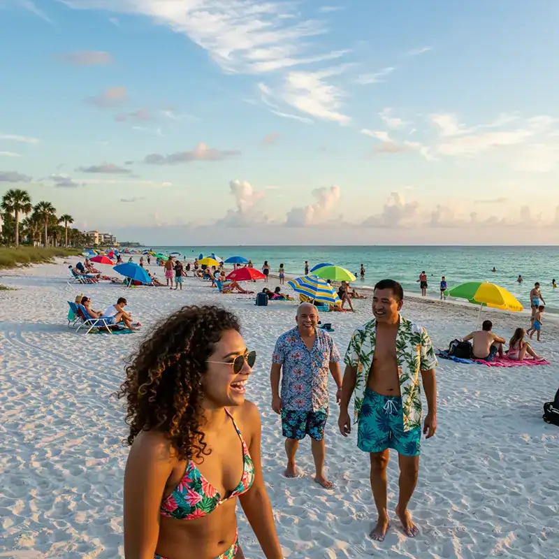 Enjoying Lido Key, another popular beach among things to do in Sarasota.